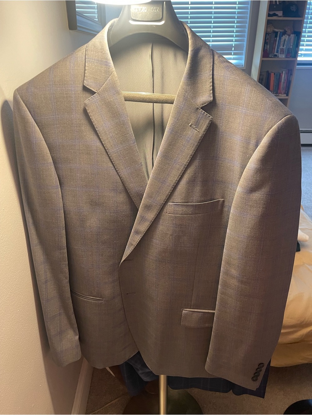MEN’S - VIHAN BROWN AND BLUE SPORT-COAT - TIGLIO LUXE - 100% WOOL - 52R